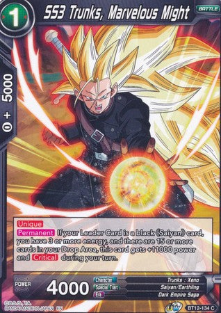 SS3 Trunks, Marvelous Might [BT12-134] | Cracking-Singles