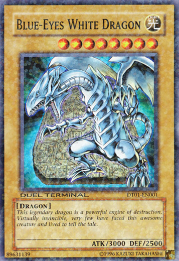 Blue-Eyes White Dragon [DT01-EN001] Super Rare | Cracking-Singles