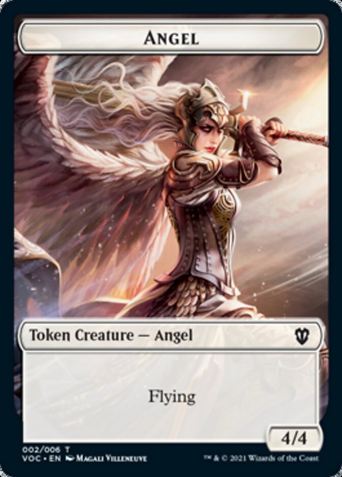 Angel // Clue Double-sided Token [Innistrad: Crimson Vow Commander Tokens] | Cracking-Singles