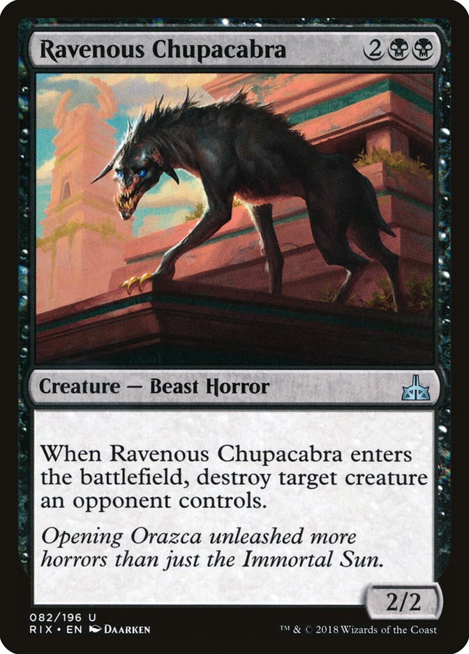 Ravenous Chupacabra [Rivals of Ixalan] | Cracking-Singles