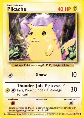 Pikachu (58/102) (Jumbo Card) [Base Set Unlimited] | Cracking-Singles