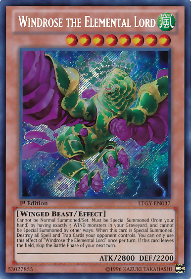 Windrose the Elemental Lord [LTGY-EN037] Secret Rare | Cracking-Singles