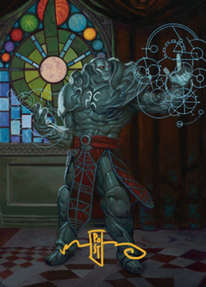 Karn, Living Legacy Art Card 2 (Gold-Stamped Signature) [Dominaria United Art Series] | Cracking-Singles