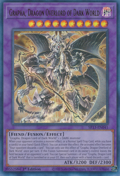 Grapha, Dragon Overlord of Dark World [SR13-EN041] Ultra Rare | Cracking-Singles