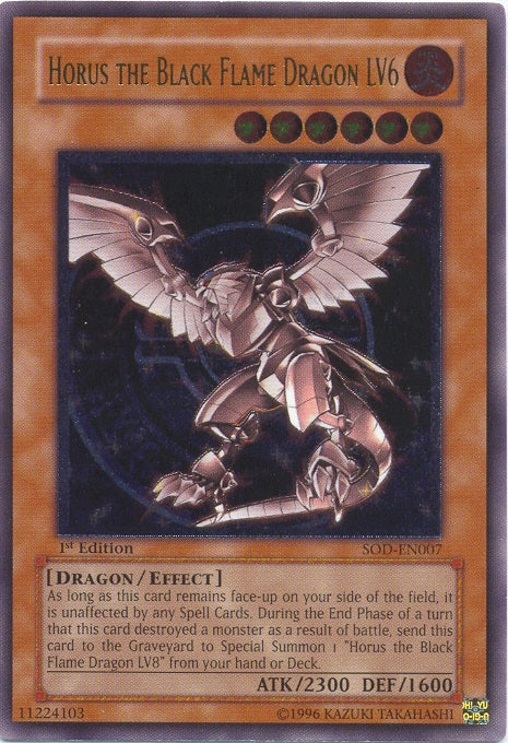 Horus the Black Flame Dragon LV6 [SOD-EN007] Ultimate Rare | Cracking-Singles