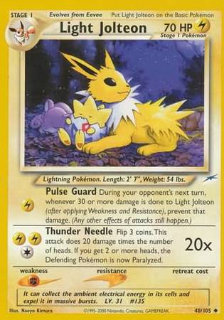 Light Jolteon (48/105) [Neo Destiny Unlimited] | Cracking-Singles