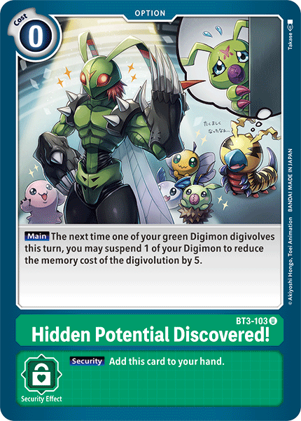 Hidden Potential Discovered! [BT3-103] [Release Special Booster Ver.1.5] | Cracking-Singles