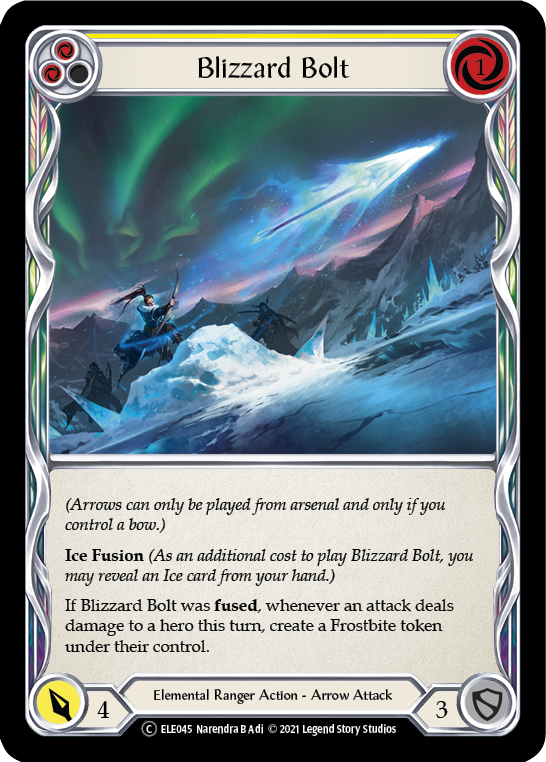 Blizzard Bolt (Yellow) [U-ELE045] Unlimited Rainbow Foil | Cracking-Singles