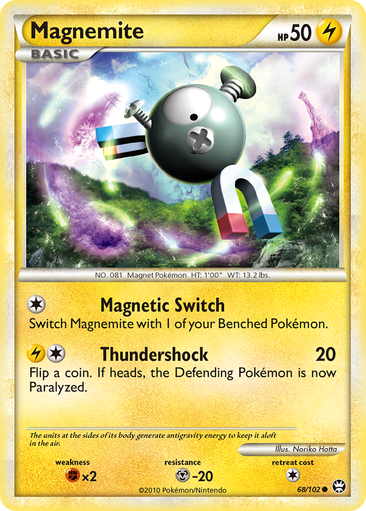 Magnemite (68/102) [HeartGold & SoulSilver: Triumphant] | Cracking-Singles