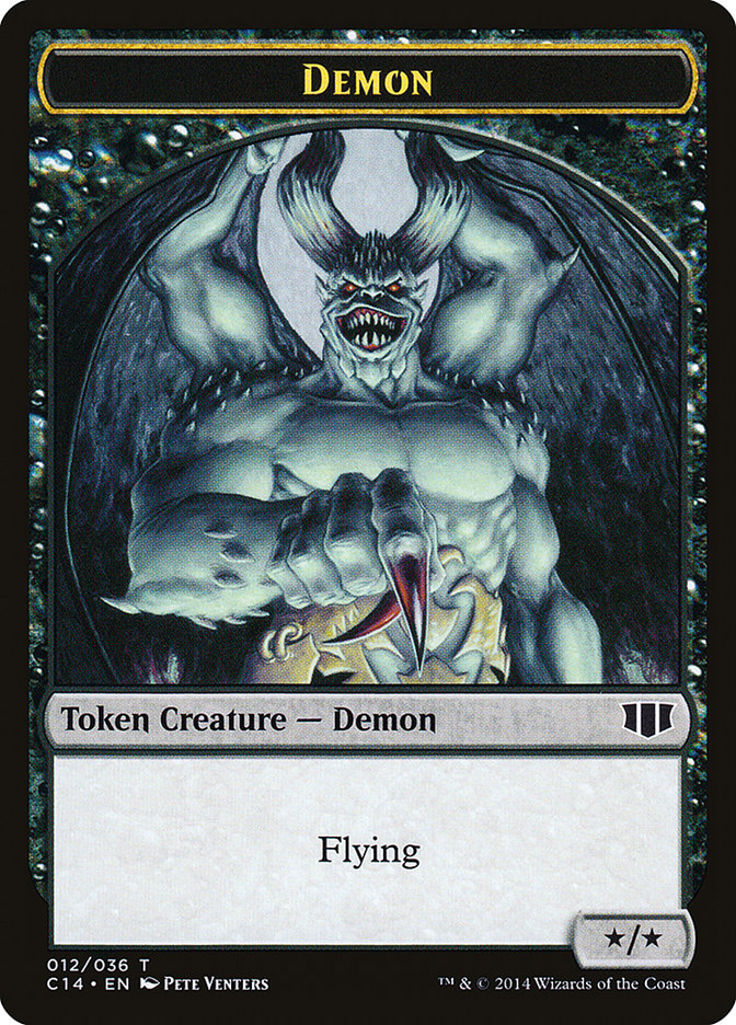 Demon (012/036) // Zombie (016/036) Double-sided Token [Commander 2014 Tokens] | Cracking-Singles