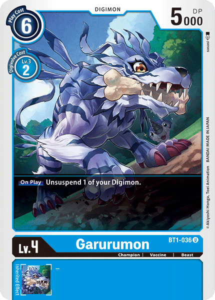 Garurumon [BT1-036] [Release Special Booster Ver.1.0] | Cracking-Singles