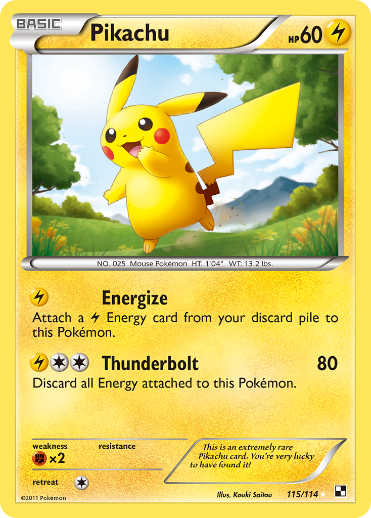 Pikachu (115/114) [Black & White: Base Set] | Cracking-Singles