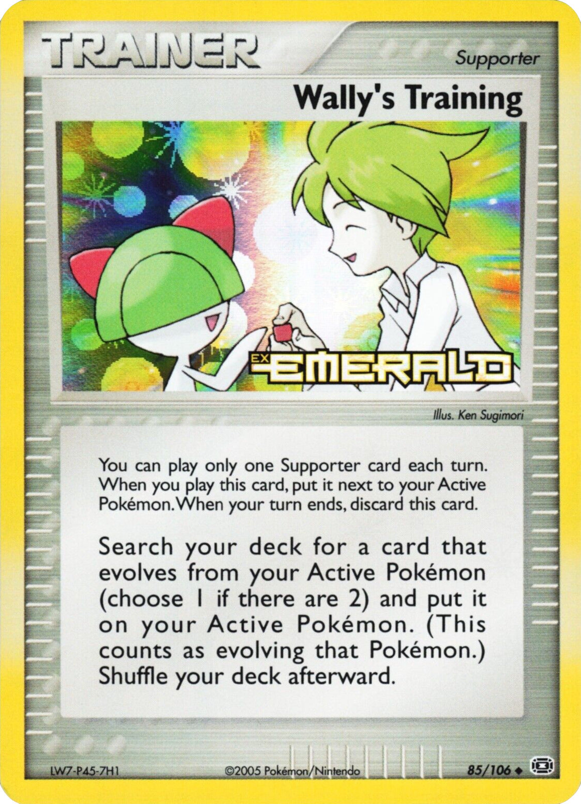 Wally's Training (85/106) (Stamped) [EX: Emerald] | Cracking-Singles