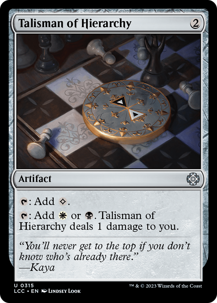 Talisman of Hierarchy [The Lost Caverns of Ixalan Commander] | Cracking-Singles