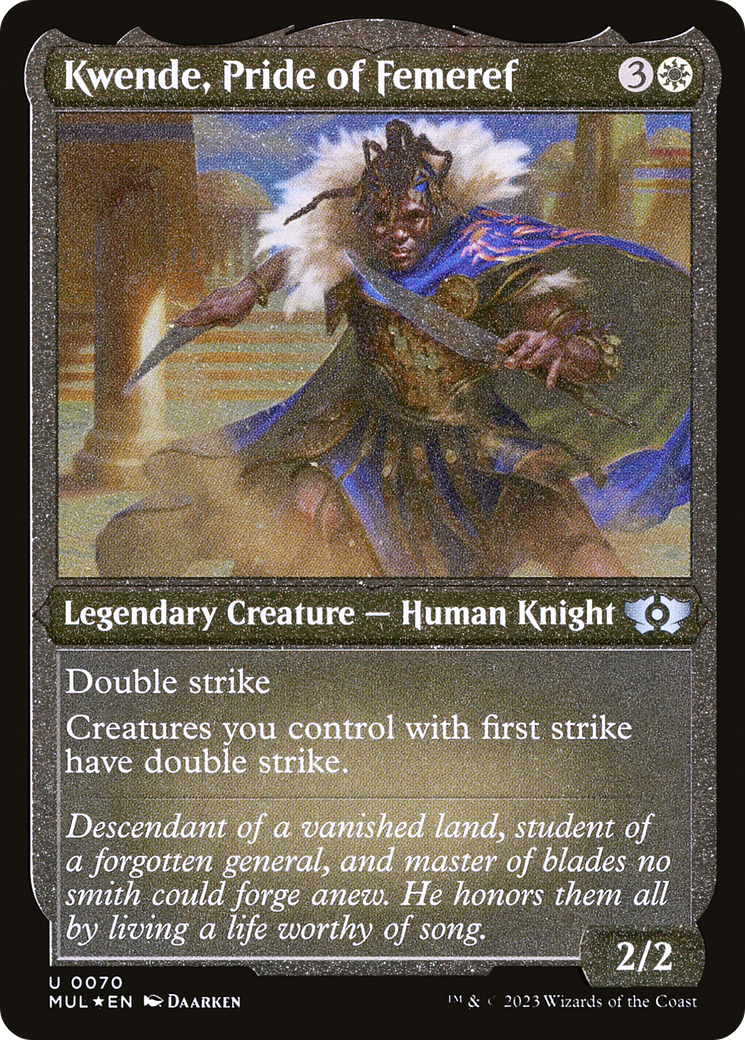 Kwende, Pride of Femeref (Foil Etched) [Multiverse Legends] | Cracking-Singles