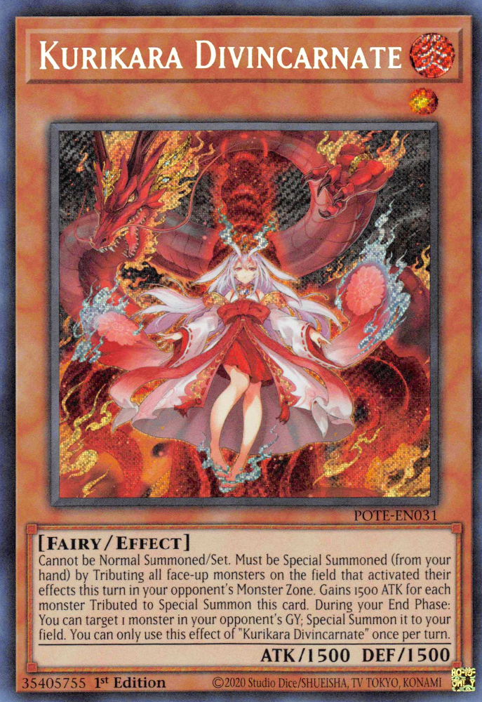 Kurikara Divincarnate [POTE-EN031] Secret Rare | Cracking-Singles