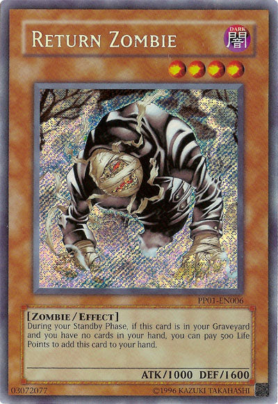 Return Zombie [PP01-EN006] Secret Rare | Cracking-Singles