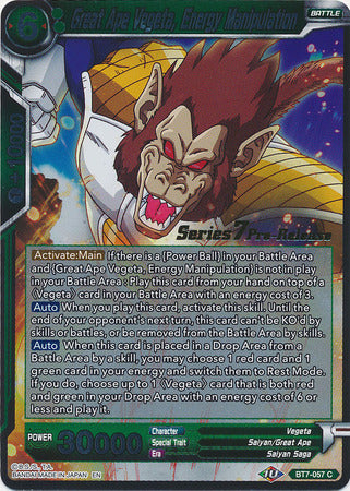 Great Ape Vegeta, Energy Manipulation [BT7-057_PR] | Cracking-Singles