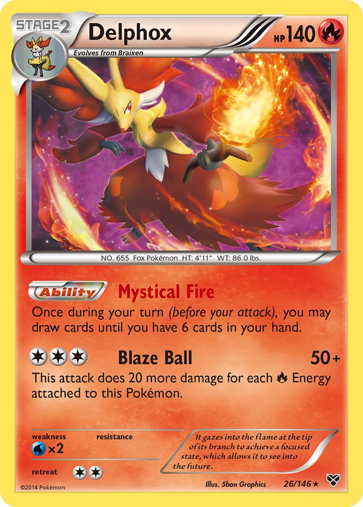 Delphox (26/146) (Cosmos Holo) (Blister Exclusive) [XY: Base Set] | Cracking-Singles