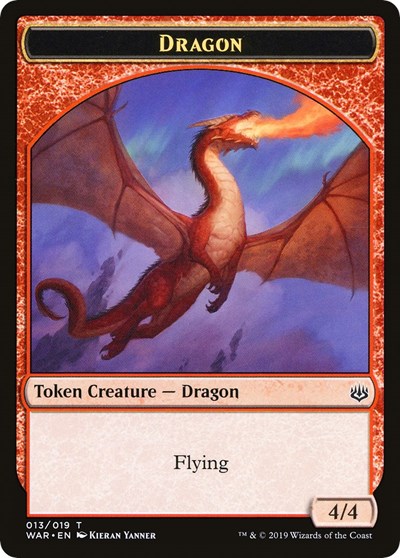 Dragon // Spirit Double-sided Token (Challenger 2020) [Unique and Miscellaneous Promos] | Cracking-Singles