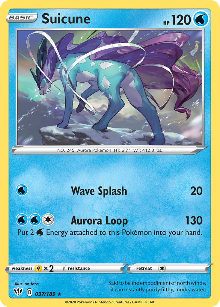 Suicune (037/189) (Theme Deck Exclusive) [Sword & Shield: Darkness Ablaze] | Cracking-Singles