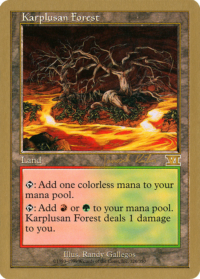 Karplusan Forest (Janosch Kuhn) [World Championship Decks 2000] | Cracking-Singles