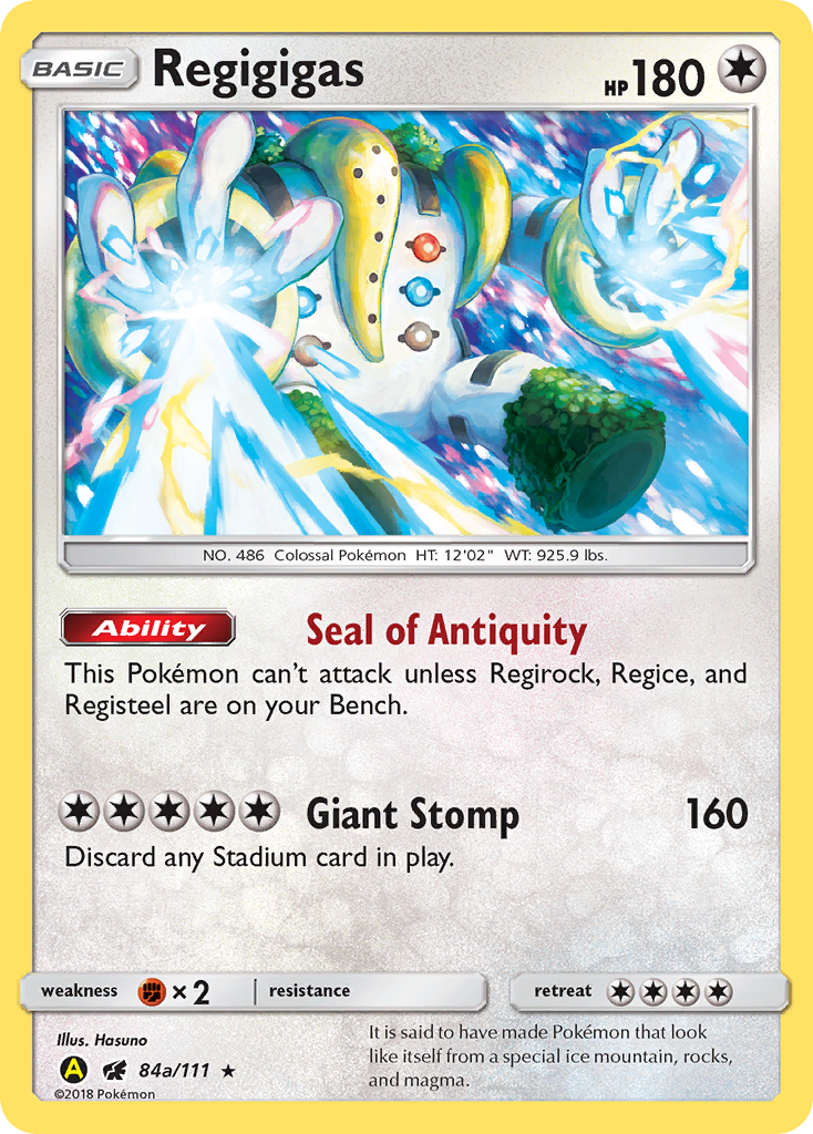 Regigigas (84a/111) (Alternate Art Promo) [Sun & Moon: Crimson Invasion] | Cracking-Singles