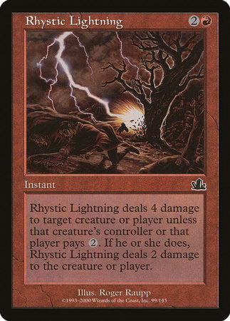 Rhystic Lightning [Prophecy] | Cracking-Singles