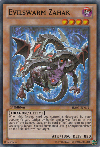 Evilswarm Zahak [HA07-EN012] Super Rare | Cracking-Singles