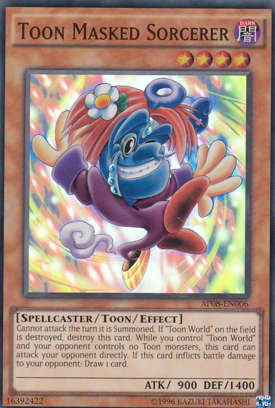 Toon Masked Sorcerer [AP08-EN006] Super Rare | Cracking-Singles