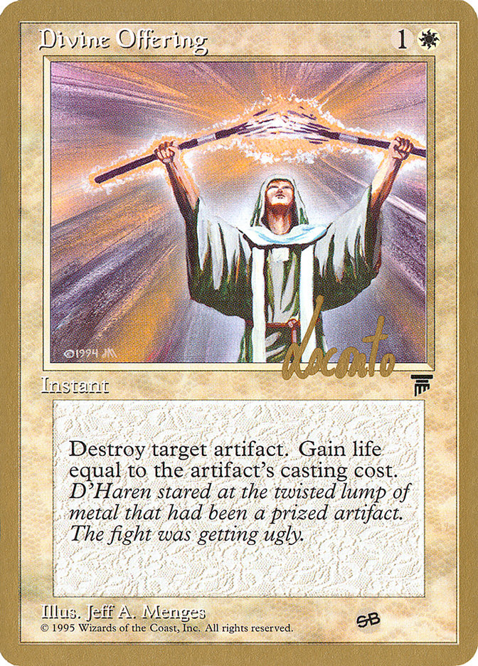 Divine Offering (Michael Loconto) (SB) [Pro Tour Collector Set] | Cracking-Singles