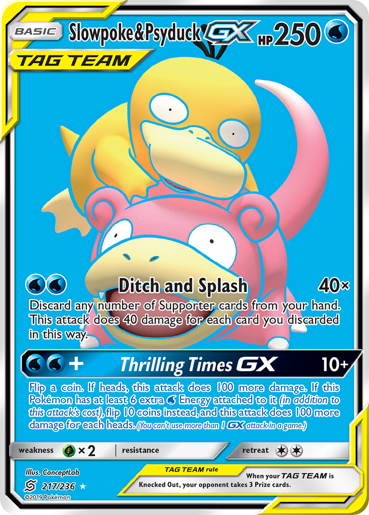 Slowpoke & Psyduck GX (217/236) [Sun & Moon: Unified Minds] | Cracking-Singles