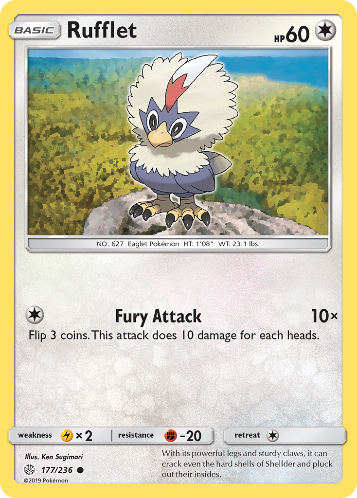 Rufflet (177/236) [Sun & Moon: Cosmic Eclipse] | Cracking-Singles