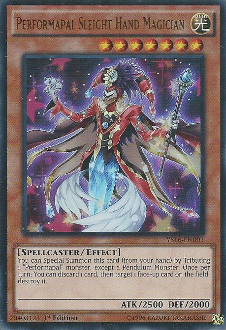 Performapal Sleight Hand Magician [YS16-EN001] Ultra Rare | Cracking-Singles