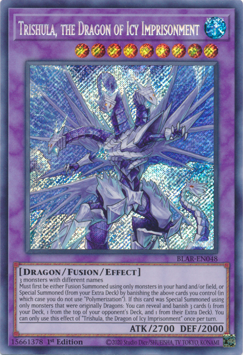 Trishula, the Dragon of Icy Imprisonment [BLAR-EN048] Secret Rare | Cracking-Singles