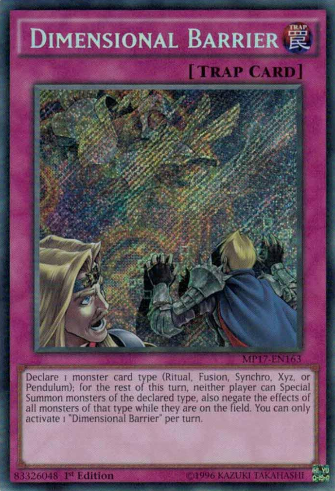 Dimensional Barrier [MP17-EN163] Secret Rare | Cracking-Singles