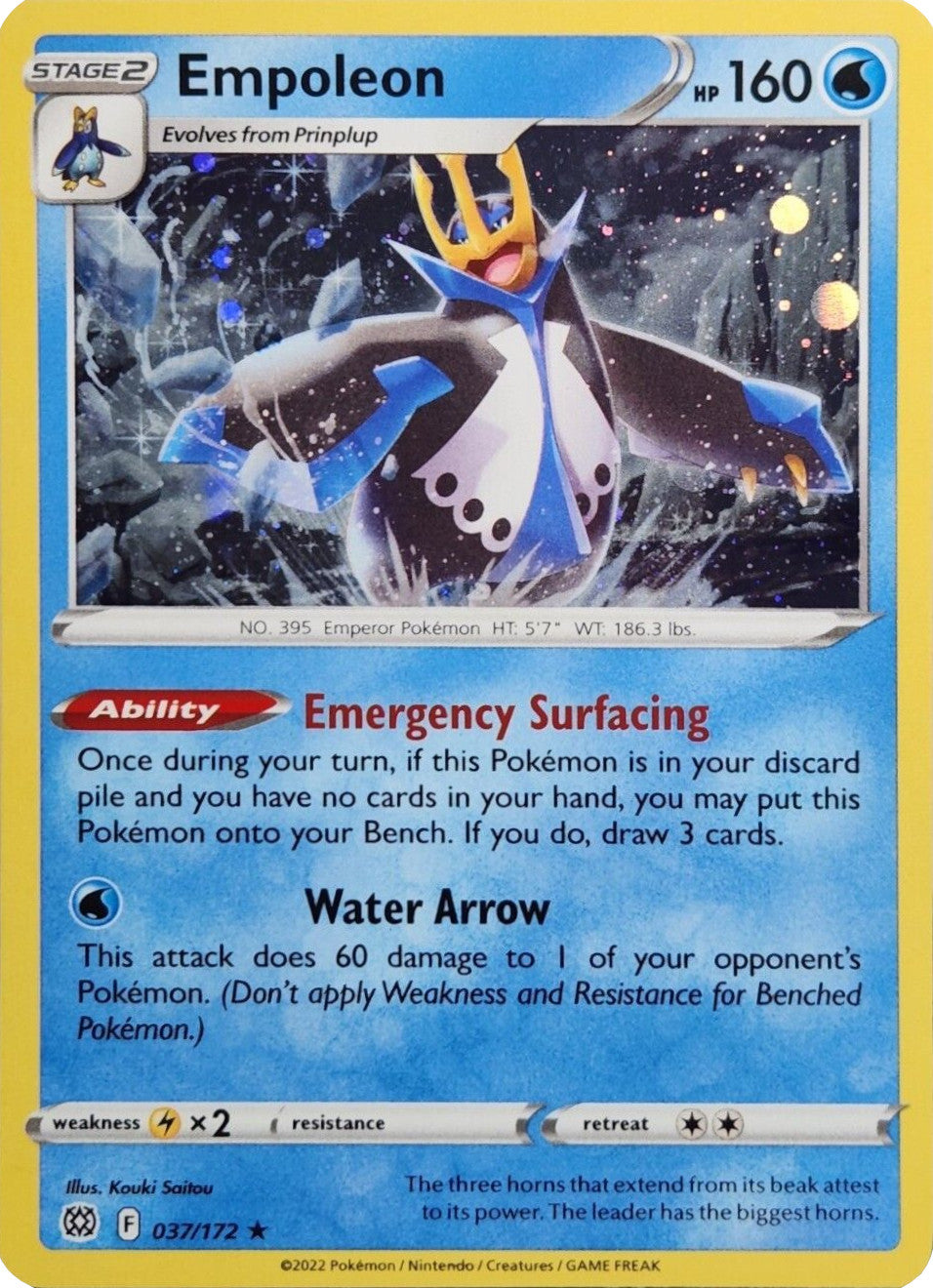 Empoleon (037/172) (Cosmos Holo) [Sword & Shield: Brilliant Stars] | Cracking-Singles