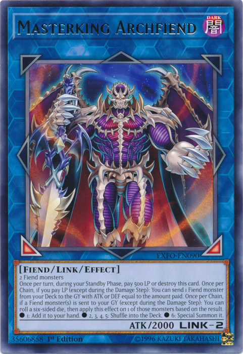 Masterking Archfiend [EXFO-EN090] Rare | Cracking-Singles