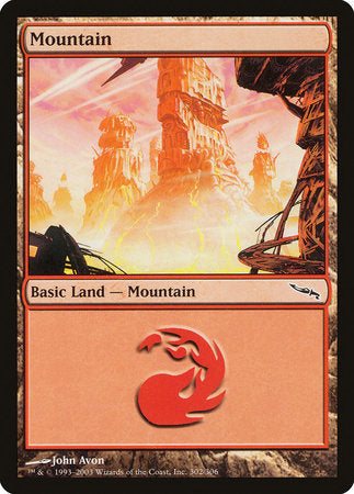 Mountain (302) [Mirrodin] | Cracking-Singles