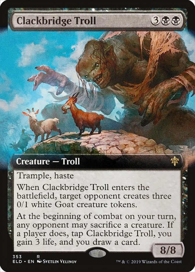 Clackbridge Troll (Extended Art) [Throne of Eldraine] | Cracking-Singles