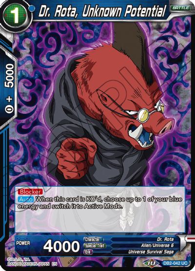 Dr. Rota, Unknown Potential (Reprint) (DB2-042) [Battle Evolution Booster] | Cracking-Singles