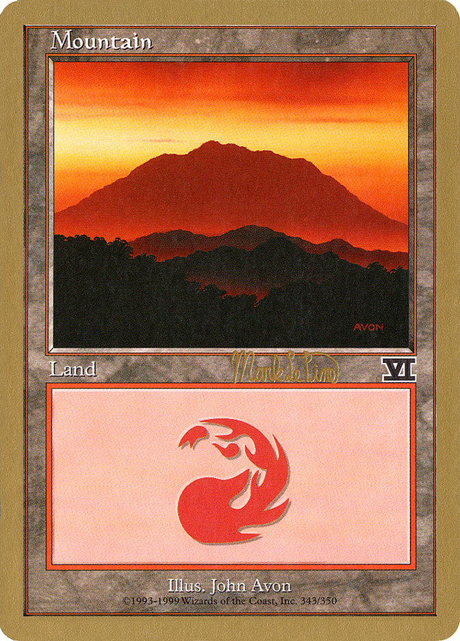 Mountain (mlp346a) (Mark Le Pine) [World Championship Decks 1999] | Cracking-Singles