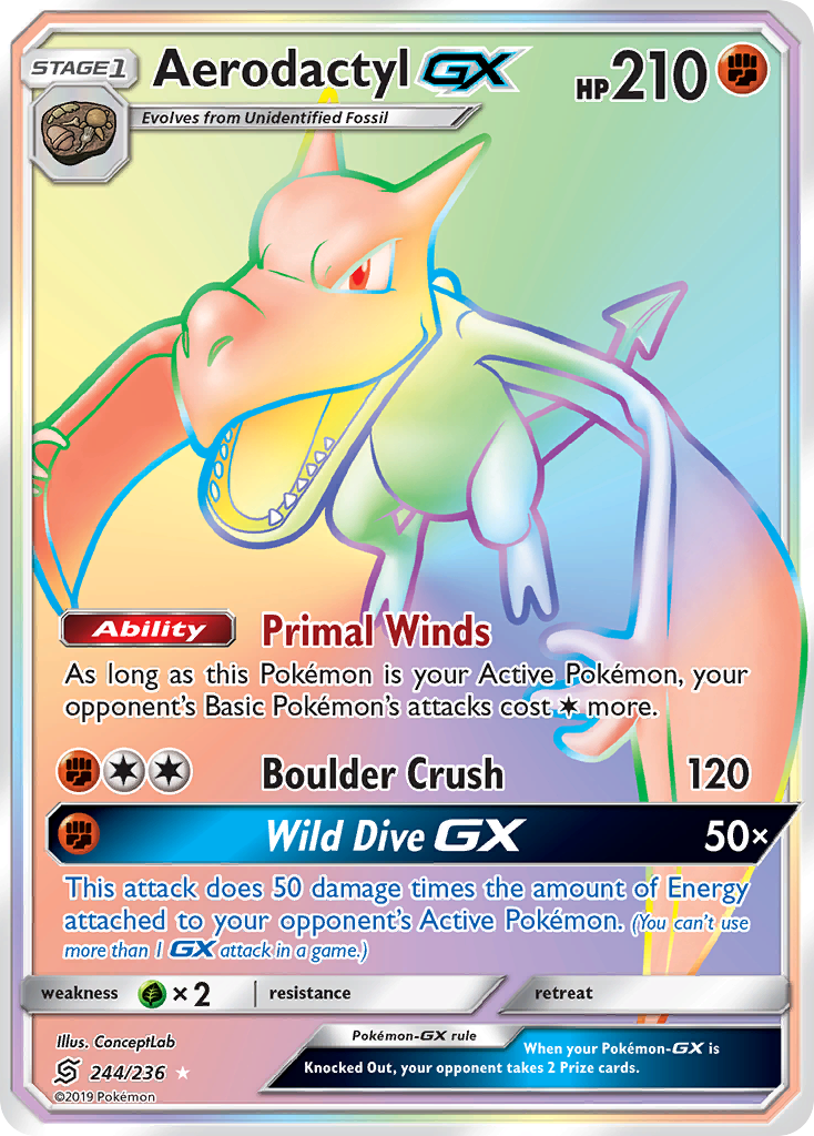 Aerodactyl GX (244/236) [Sun & Moon: Unified Minds] | Cracking-Singles