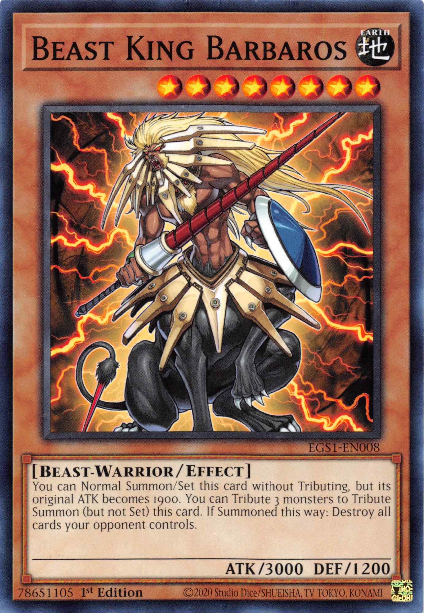 Beast King Barbaros [EGS1-EN008] Common | Cracking-Singles