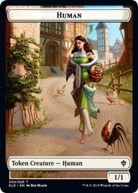 Human // Beast Double-sided Token (Challenger 2021) [Unique and Miscellaneous Promos] | Cracking-Singles