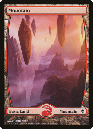 Mountain (242) - Full Art [Zendikar] | Cracking-Singles