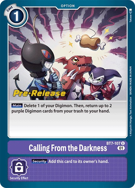 Calling From the Darkness [BT7-107] [Next Adventure Pre-Release Cards] | Cracking-Singles