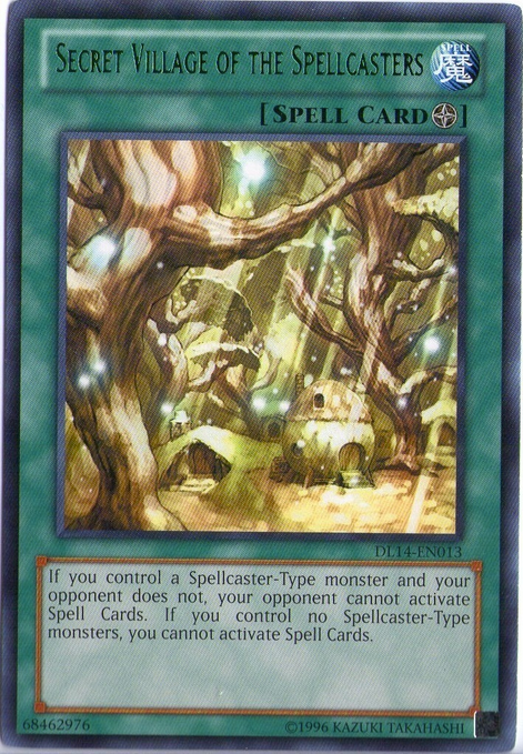 Secret Village of the Spellcasters (Green) [DL14-EN013] Rare | Cracking-Singles