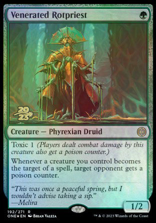 Venerated Rotpriest [Phyrexia: All Will Be One Prerelease Promos] | Cracking-Singles