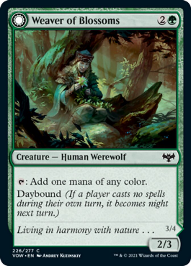 Weaver of Blossoms // Blossom-Clad Werewolf [Innistrad: Crimson Vow] | Cracking-Singles